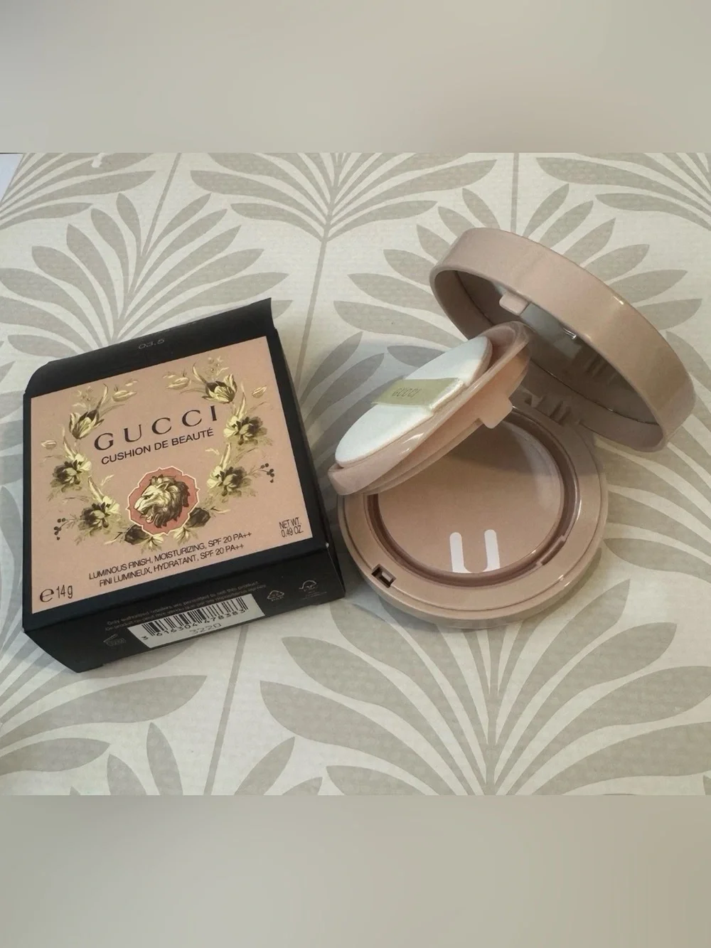 Gucci Cushion de Beauté Cushion Foundation SPF 20 Shade 03.5 0.49oz NIB